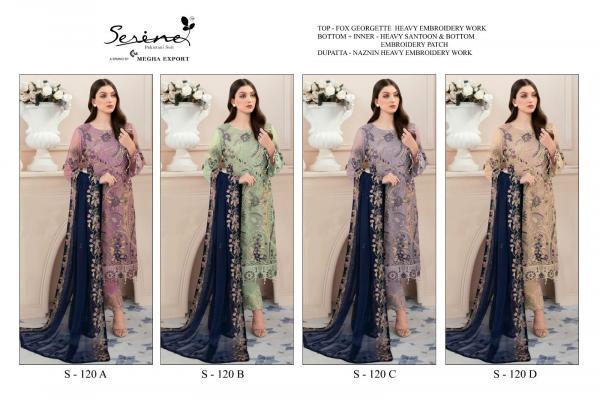 Serine S 120 Latest Georgette Designer Pakistani Suit Collection